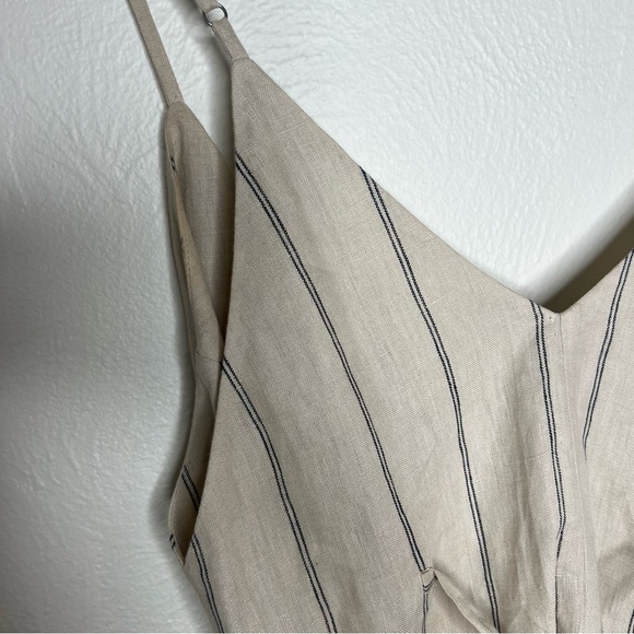 Reformation Cayman Mini Dress Cream Linen Button Down Tank Sleeveless Size M - Picture 13 of 15
